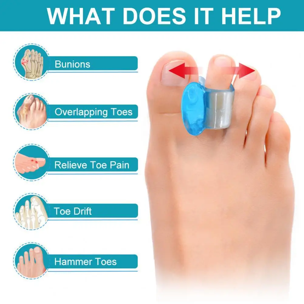 6 Pair Toe Separator Reusable Release Foot Pressure Silicone Foot Pressure Relieving Thumb Corrector for Bunions
6 Pair Toe Separator Reusable Release Foot Pressure Silicone Foot Pressure Relieving Thumb Corrector for Bunions