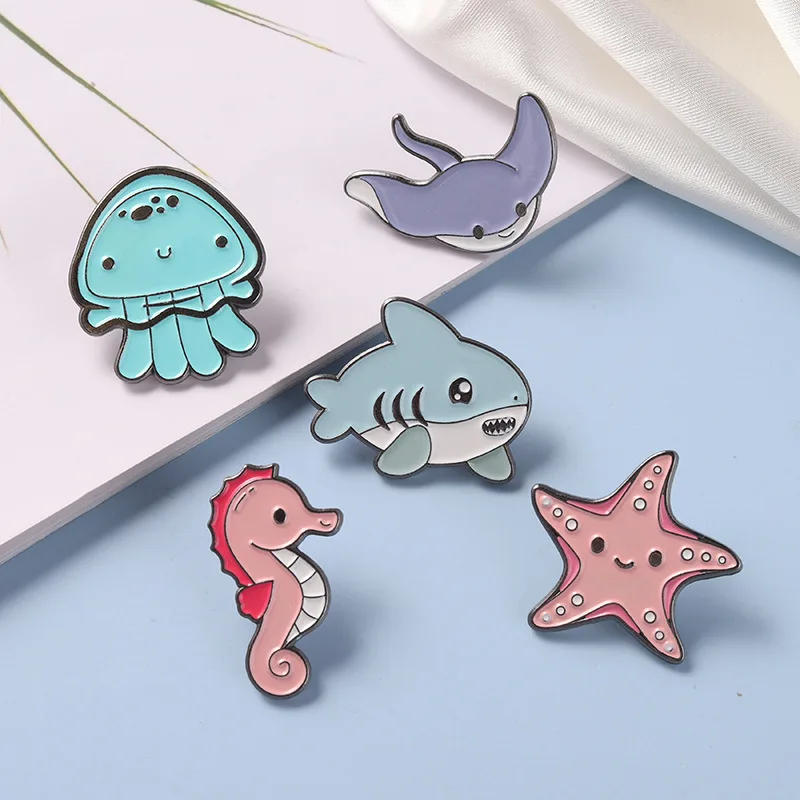 New Marine Animal Alloy Brooch Bag Clothes Backpack Lapel Enamel Pin Badges Cartoon Jewelry Gift For Friend Women Accessories
New Marine Animal Alloy Brooch Bag Clothes Backpack Lapel Enamel Pin Badges Cartoon Jewelry Gift For Friend Women Accessories