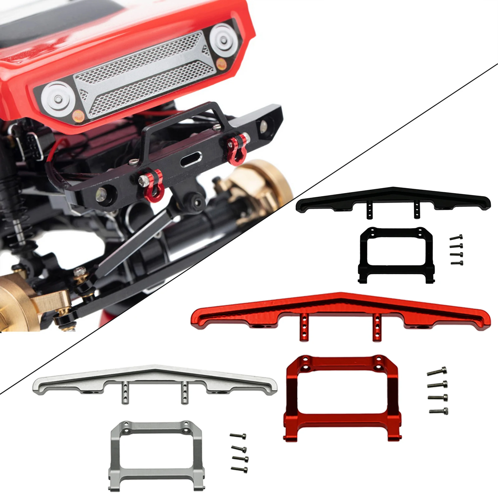 RC Crawler Aluminum Alloy Front Bumper & Connect Mount Seat for SCX24 AXI00001 1/24 RC Crawler Hobby Model Car DIY Modified Part
RC Crawler Aluminum Alloy Front Bumper & Connect Mount Seat for SCX24 AXI00001 1/24 RC Crawler Hobby Model Car DIY Modified Part
