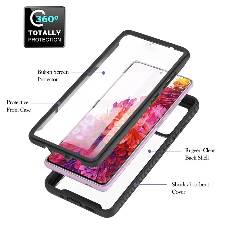 For Samsung S20 FE Case 360 Full Body Screen Protector Transparent Case For Samsung Galaxy S20 FE 5G S20 Lite Fan Edition Cover
For Samsung S20 FE Case 360 Full Body Screen Protector Transparent Case For Samsung Galaxy S20 FE 5G S20 Lite Fan Edition Cover