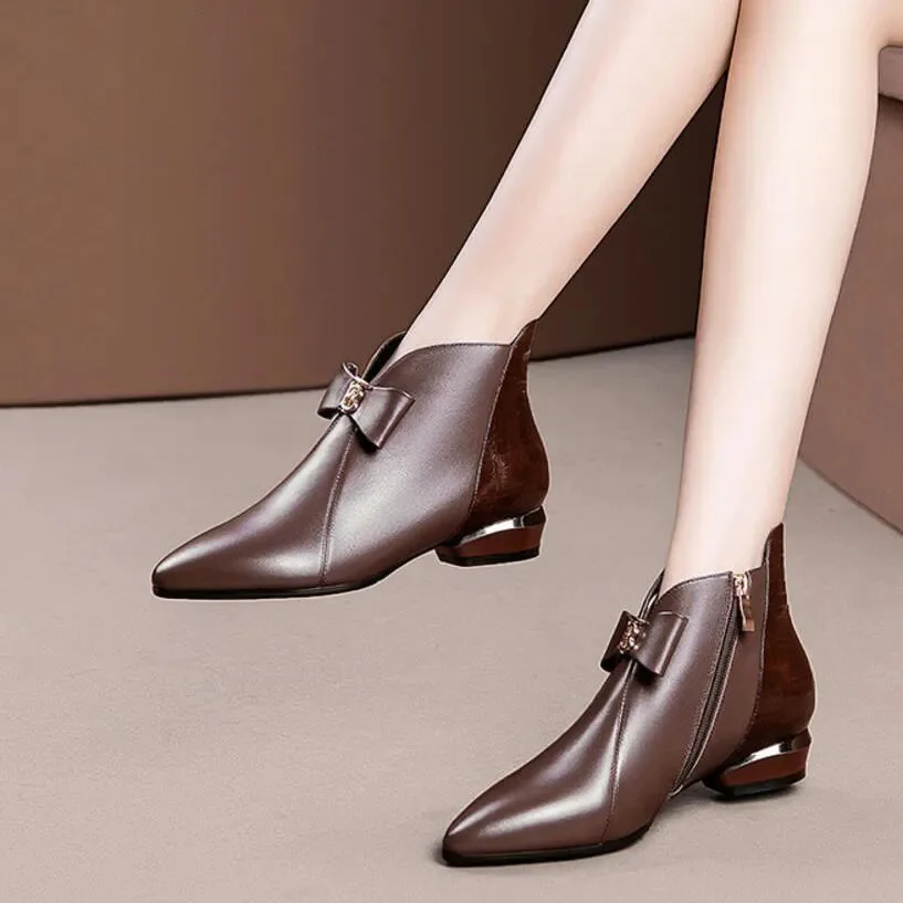 Autumn Brown Wedges Ankle Boots For Female 2022 New Bow Side Zipper Woman Shoes Pointe Toe Thick Heel Ladies PU Leather Booties
Autumn Brown Wedges Ankle Boots For Female 2022 New Bow Side Zipper Woman Shoes Pointe Toe Thick Heel Ladies PU Leather Booties