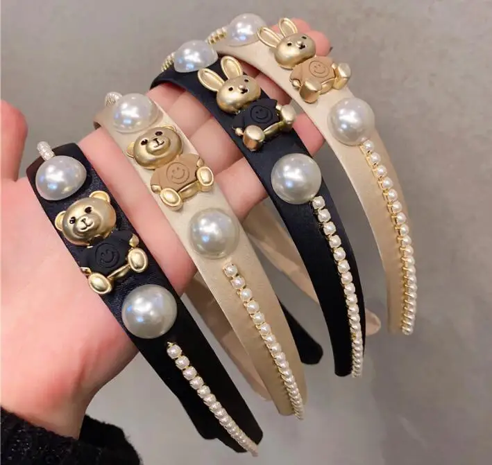 Cute simple satin wide version cute rabbit pearl hairbands sweet girls cartoon animals hair hoop
Cute simple satin wide version cute rabbit pearl hairbands sweet girls cartoon animals hair hoop