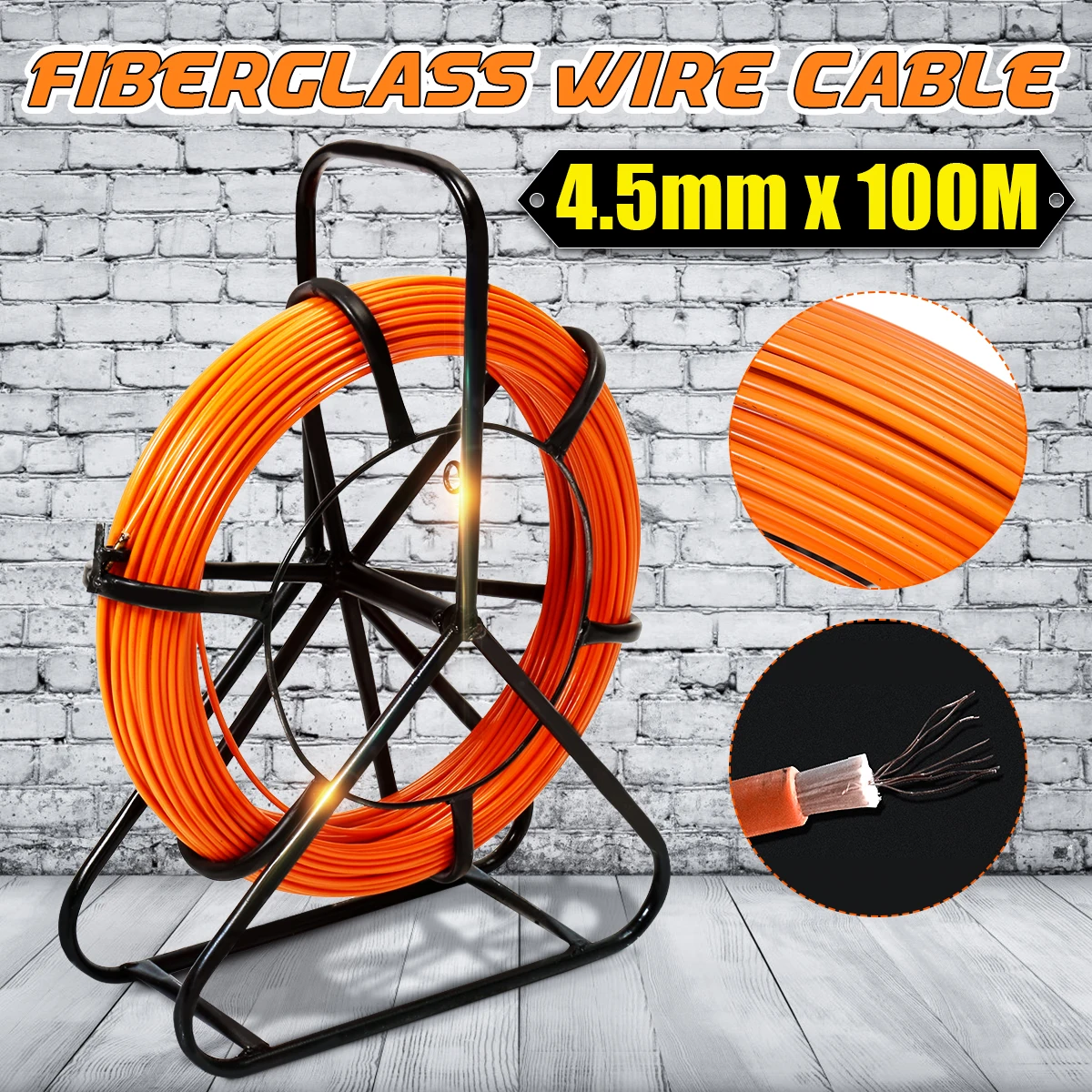4.5mm 100M Fiberglass Wire Cable Running Rod Snake Fish Rodder Puller Flexi Lead Electric Fiberglass Wire Cable Running Rod
4.5mm 100M Fiberglass Wire Cable Running Rod Snake Fish Rodder Puller Flexi Lead Electric Fiberglass Wire Cable Running Rod