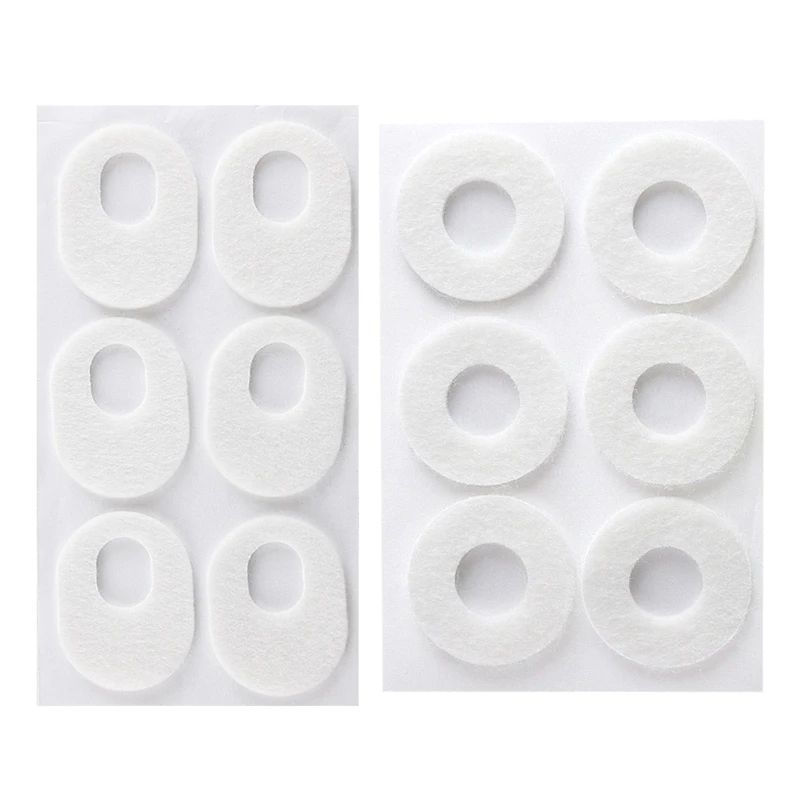 

6pcs Felt Callus Cushions Round Oval Shaped Adhesive Callous Pads Corn Cushions for Bottom of Feet Pain Relief