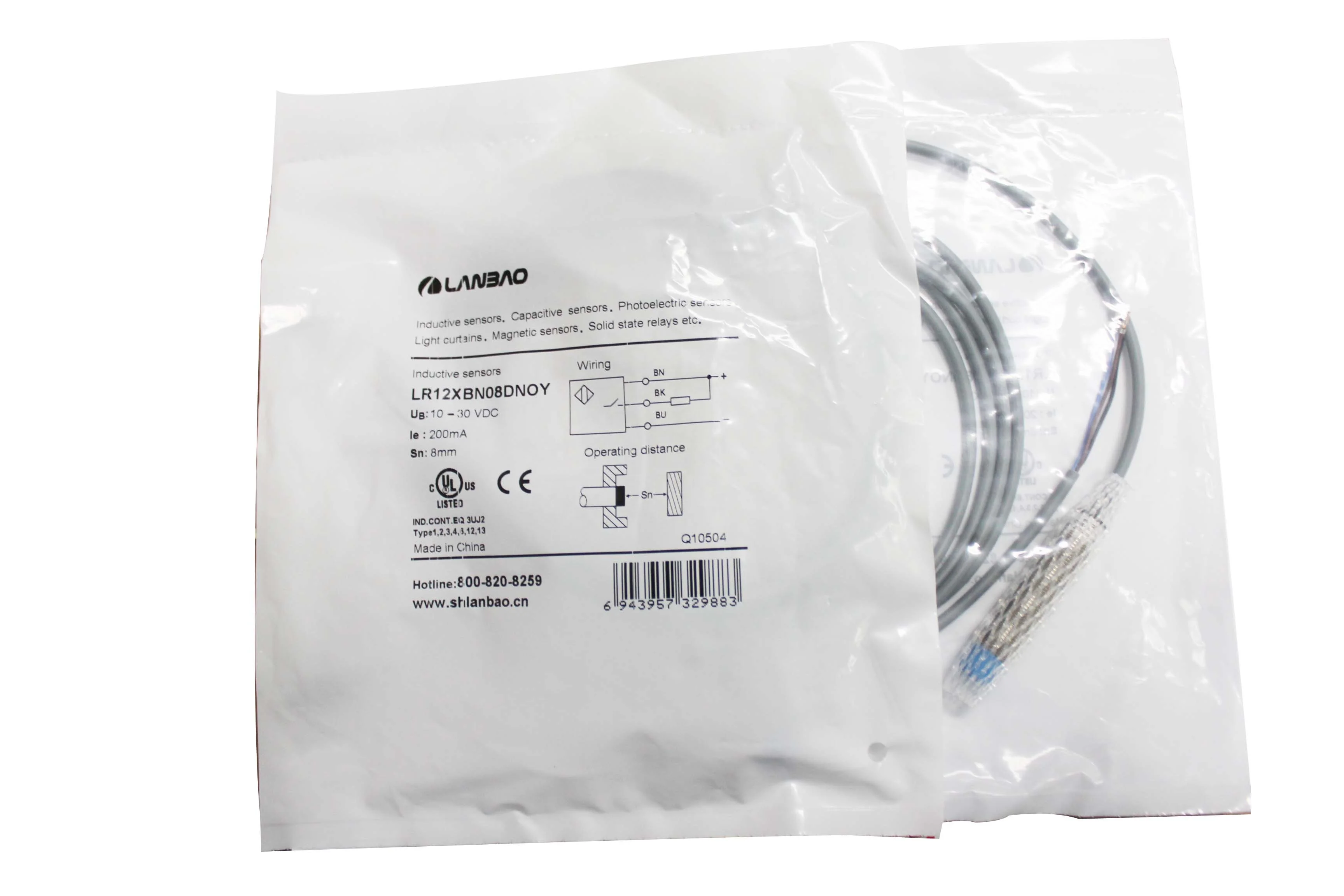 Lanbao LR05 Cable Position Sensor Inductive Proximity Sensor Switch Sensor DC 3 Wires Flush 0.8mm
Lanbao LR05 Cable Position Sensor Inductive Proximity Sensor Switch Sensor DC 3 Wires Flush 0.8mm
