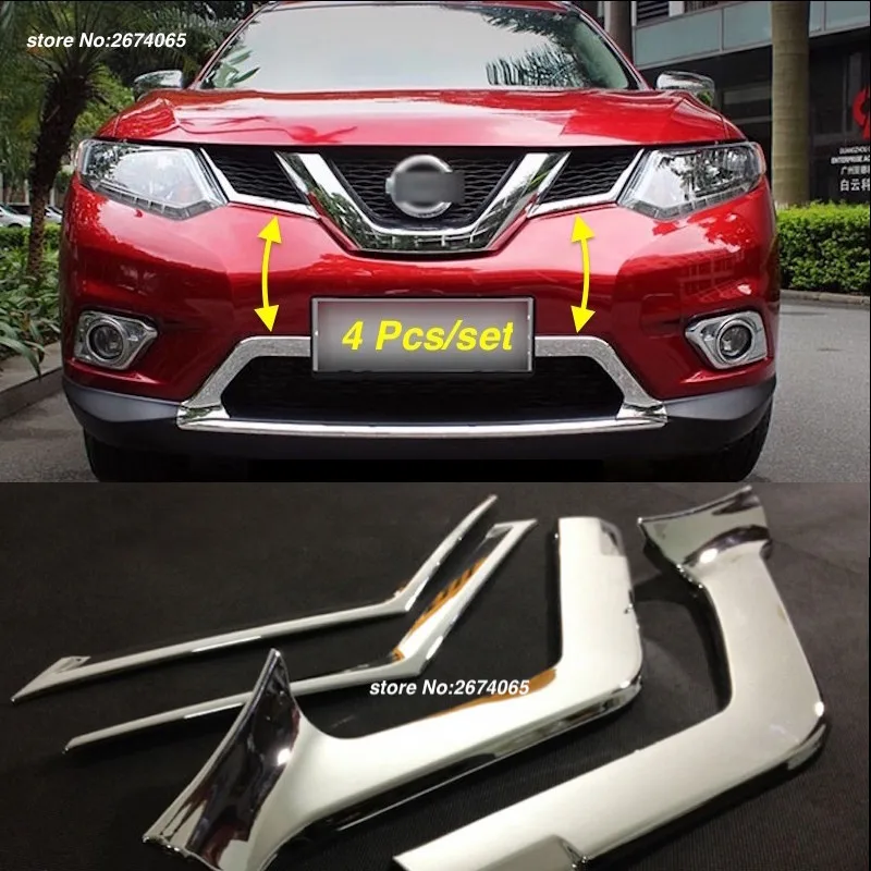 Для 2014 2015 2016 Nissan X-Trail T32 Rogue передний бампер решетка Накладка X Trail XTrail ABS