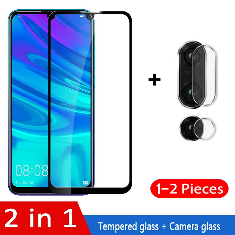 1 2 шт полная Защита экрана для Huawei P Smart 2019 / Plus Защитная пленка объектива камеры из