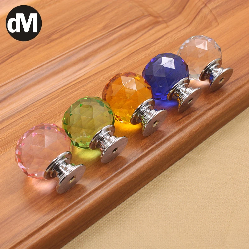 DM 2pcs/Set Modern Multicolored Simple Crystal Door Handle 40mm Faceted Ball Single Hole Cabinet Pulls Round Drawer Wardrobe
DM 2pcs/Set Modern Multicolored Simple Crystal Door Handle 40mm Faceted Ball Single Hole Cabinet Pulls Round Drawer Wardrobe
