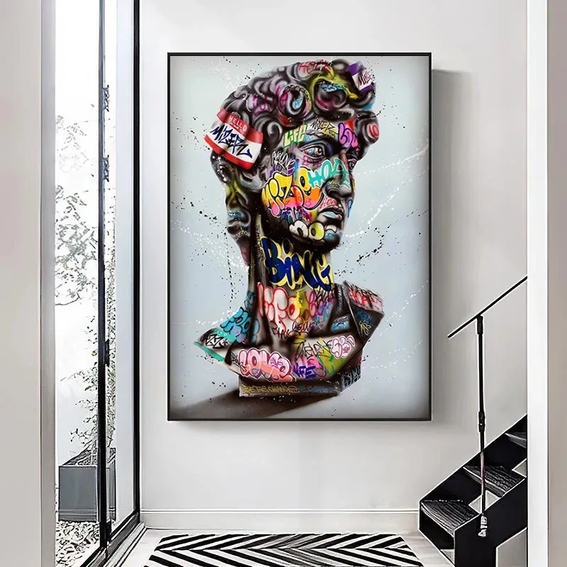 Graffiti Art Abstract David Sculpture Canvas Painting Posters and Print Cuadros Wall Art Picture for Living Room Home Decor
Graffiti Art Abstract David Sculpture Canvas Painting Posters and Print Cuadros Wall Art Picture for Living Room Home Decor