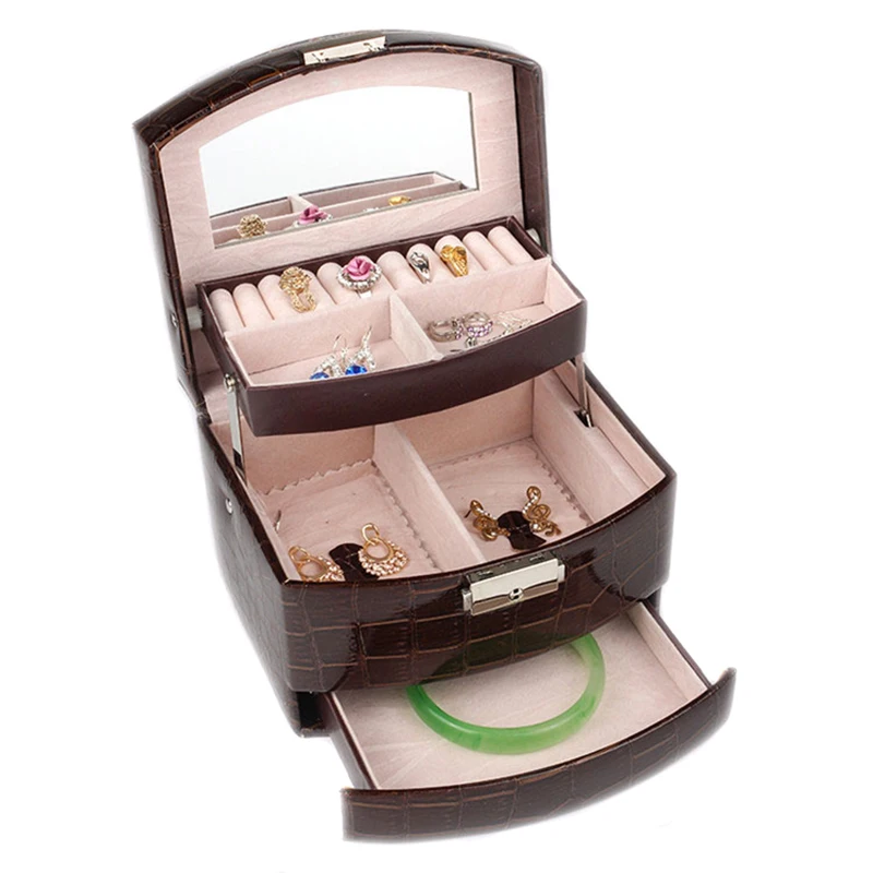 Jewelry Storage Box 3 Layers Necklace PU Leather Multifunctional Storage Container GR5
Jewelry Storage Box 3 Layers Necklace PU Leather Multifunctional Storage Container GR5