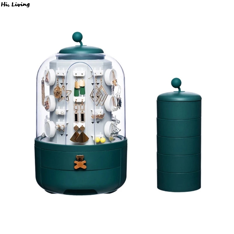 Desktop Jewelry Storage Box Large Capacity 360 Degree Rotating Makeup Organizer Jewelry Box Earrings Necklace Display Rack
Desktop Jewelry Storage Box Large Capacity 360 Degree Rotating Makeup Organizer Jewelry Box Earrings Necklace Display Rack