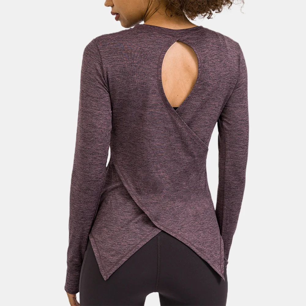 Back Hollow Out Long Sleeves Training Fitness Yoga Shirts Women Crew Neck Quick Dry Workout Sport Top Pullover with Thumb Hole
Back Hollow Out Long Sleeves Training Fitness Yoga Shirts Women Crew Neck Quick Dry Workout Sport Top Pullover with Thumb Hole