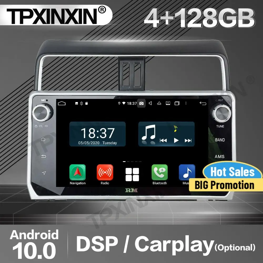 4 + 128 г Carplay автомобильный радиоприемник 2 Din стерео приемник Android для Toyota Prado 2018 2019 GPS навигации плеер аудио Регистраторы головное устройство
4 + 128 г Carplay автомобильный радиоприемник 2 Din стерео приемник Android для Toyota Prado 2018 2019 GPS навигации плеер аудио Регистраторы головное устройство