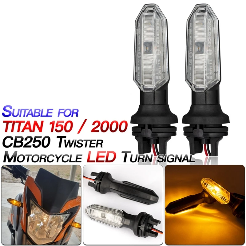 Motorcycle LED Turn Signal Lights Lamps Side Indicator for HONDA TITAN 150 TITAN 2000 CB250 Twister
Motorcycle LED Turn Signal Lights Lamps Side Indicator for HONDA TITAN 150 TITAN 2000 CB250 Twister