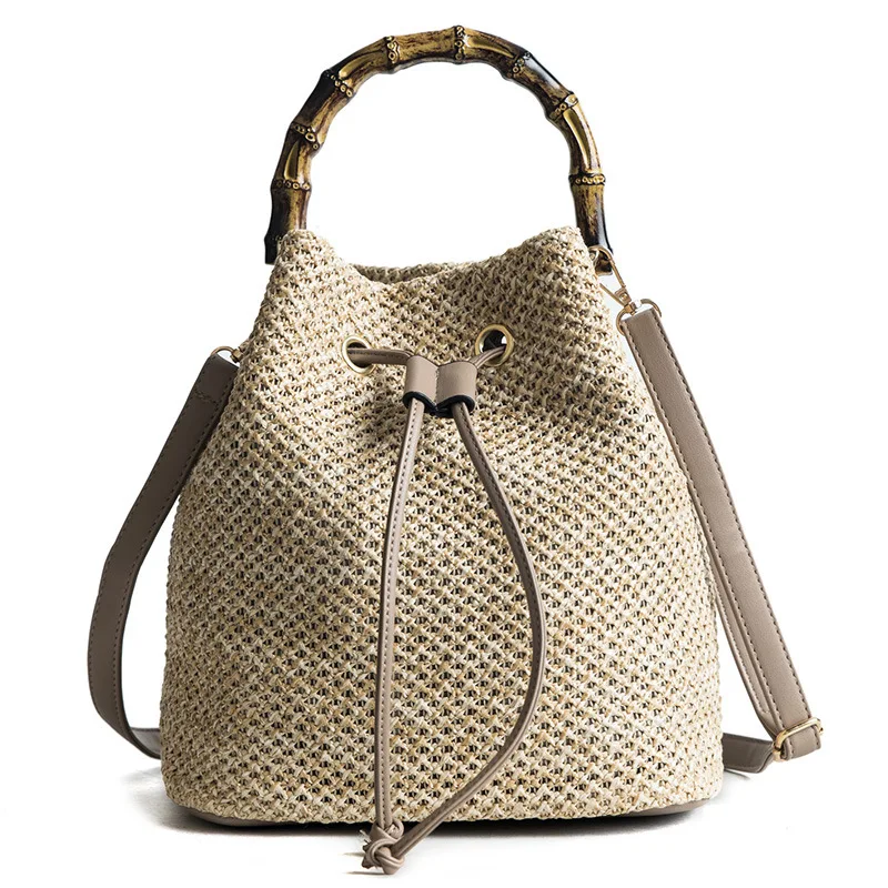 Women's bag handbag spring and summer new bamboo tide one shoulder straw woven Korean versatile straddle bag with bucket
Women's bag handbag spring and summer new bamboo tide one shoulder straw woven Korean versatile straddle bag with bucket
