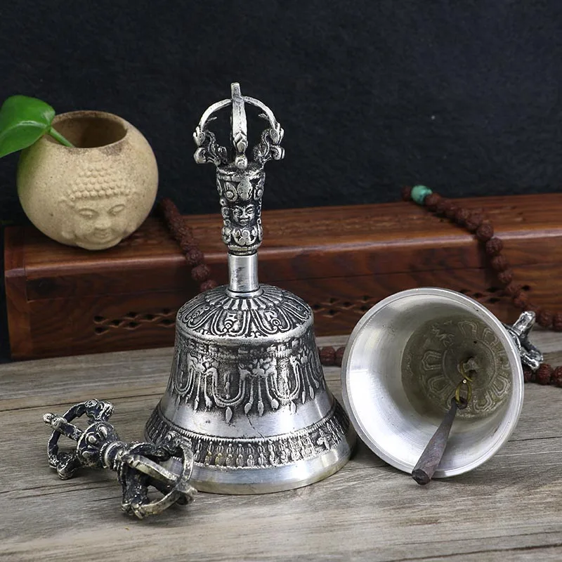 Оптовая продажа буддийские изделия # практика тантрического RITUAL-16CM Тибетский Непал буддизм серебро JIN GANGCHU Будда Ваджра колокол
Оптовая продажа буддийские изделия # практика тантрического RITUAL-16CM Тибетский Непал буддизм серебро JIN GANGCHU Будда Ваджра колокол