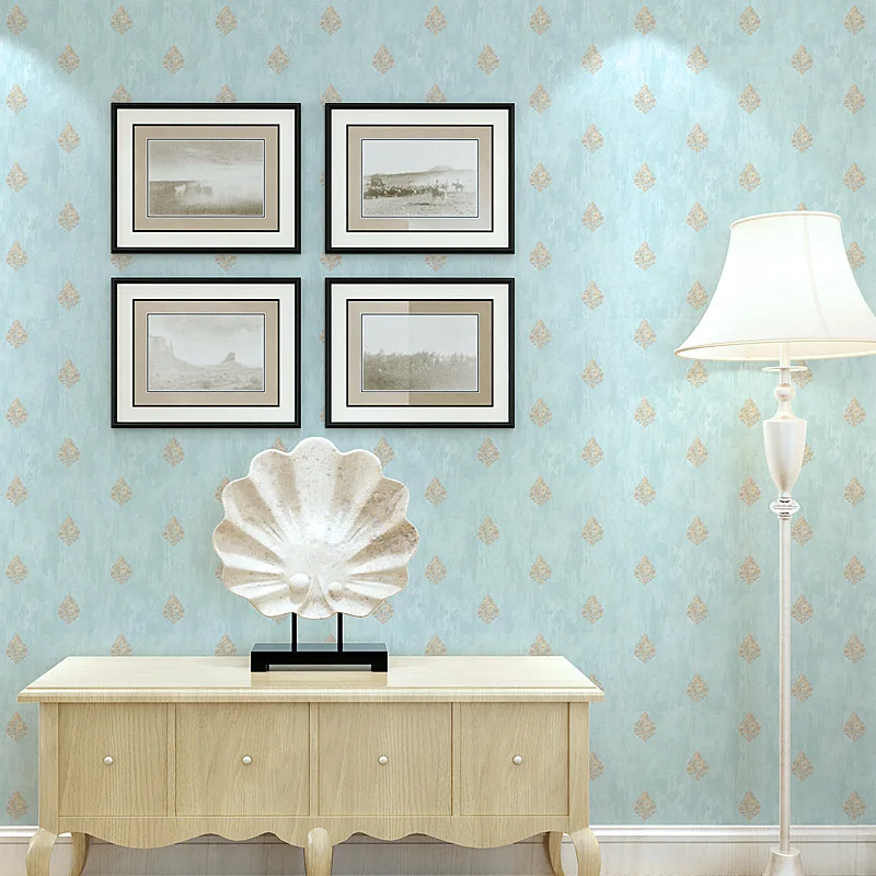 

3D нежные модные Флизелиновые обои Европейский ретро Дамаск покрытие стен спальня гостиная украшение дома рулон обоев