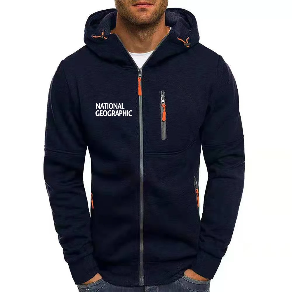 2021Fall New National Geographic Letter Printing Fleece Zipper Pocket Men's Hoodie Casual Fashion Men's Zipper Sports Hoodie Top
2021Fall New National Geographic Letter Printing Fleece Zipper Pocket Men's Hoodie Casual Fashion Men's Zipper Sports Hoodie Top