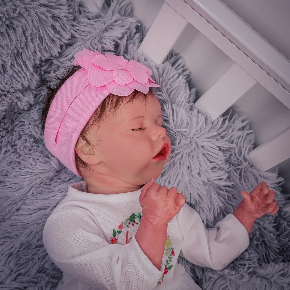 17Inch Sleeping Bebe Reborn Doll With Crooked Mouth Full Body Silicone Doll Todder Lifelike Real Touch Cloth Body Baby For Gift
17Inch Sleeping Bebe Reborn Doll With Crooked Mouth Full Body Silicone Doll Todder Lifelike Real Touch Cloth Body Baby For Gift