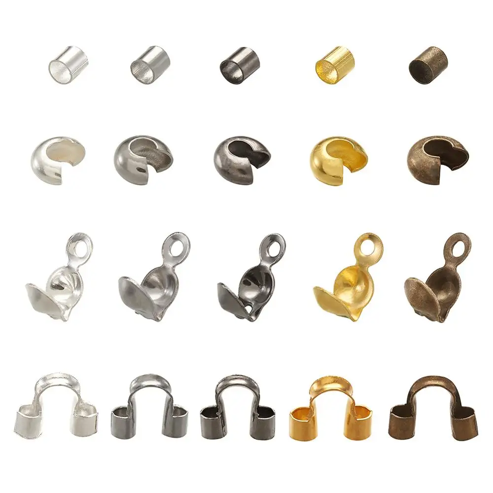 DIY Jewelry Findings Sets with Brass Crimp Beads and Crimp Beads Covers Iron Bead Tips Knot Covers Brass Wire Guardians 20bag/bo
DIY Jewelry Findings Sets with Brass Crimp Beads and Crimp Beads Covers Iron Bead Tips Knot Covers Brass Wire Guardians 20bag/bo