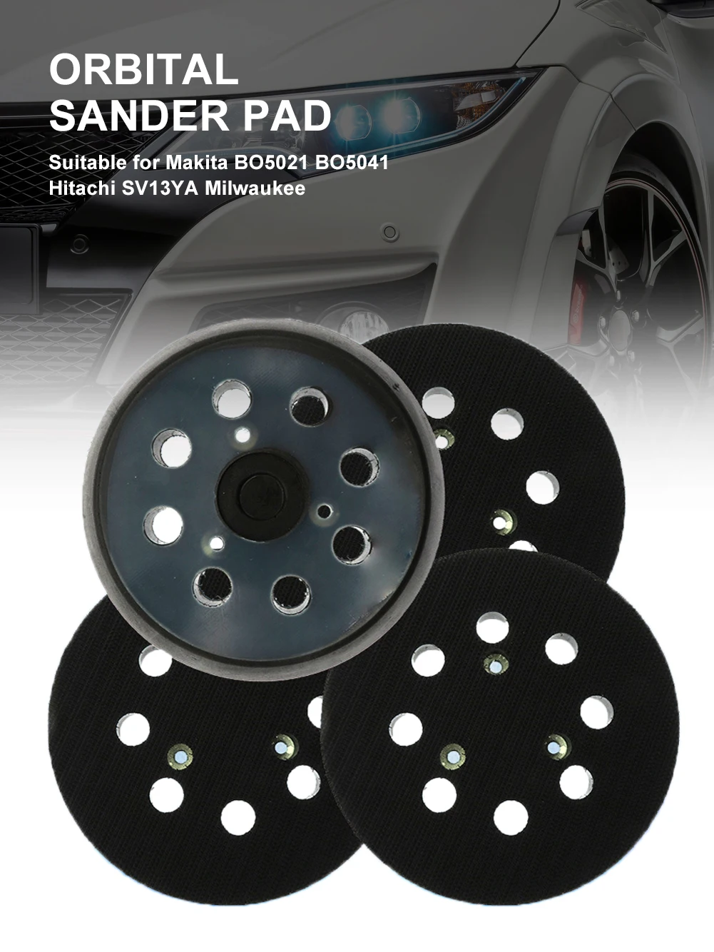 5 In 8-Hole Orbital Sander Base For Suit Makita BO5021 BO5041 Hitachi SV13YA Milwaukee For Grinder Eccentric Dropshipping
5 In 8-Hole Orbital Sander Base For Suit Makita BO5021 BO5041 Hitachi SV13YA Milwaukee For Grinder Eccentric Dropshipping