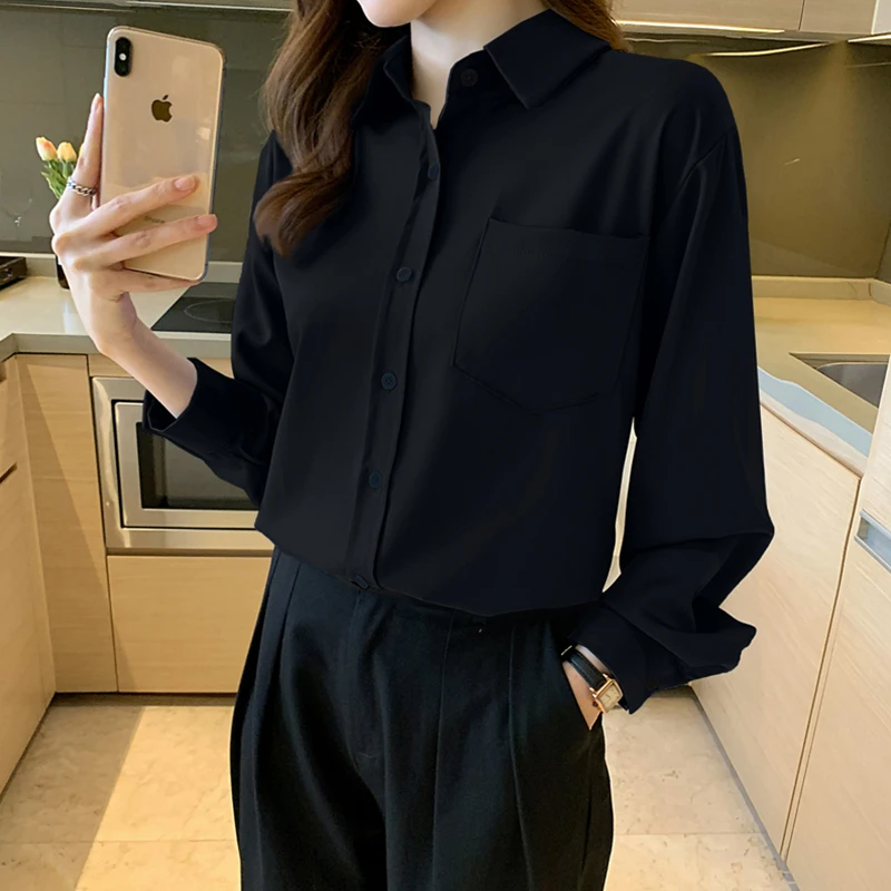 Winter Blouses And Tops For Women 2021 Fashion Chiffon Solid Woman Shirt Ladies Elegant Tops Long Sleeve Female Shirts Clothes
Winter Blouses And Tops For Women 2021 Fashion Chiffon Solid Woman Shirt Ladies Elegant Tops Long Sleeve Female Shirts Clothes