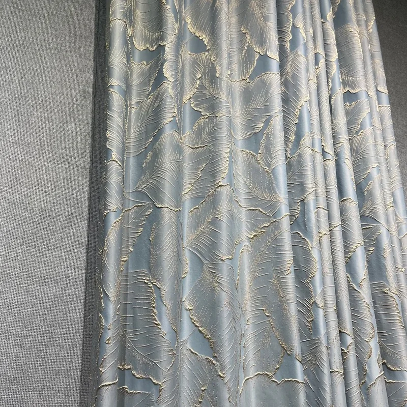 Light Luxury High-precision Gold Thread Leaf Jacquard Curtains Classical Curtains for Living Room Bedroom Gold Leaf Curtains 
Light Luxury High-precision Gold Thread Leaf Jacquard Curtains Classical Curtains for Living Room Bedroom Gold Leaf Curtains