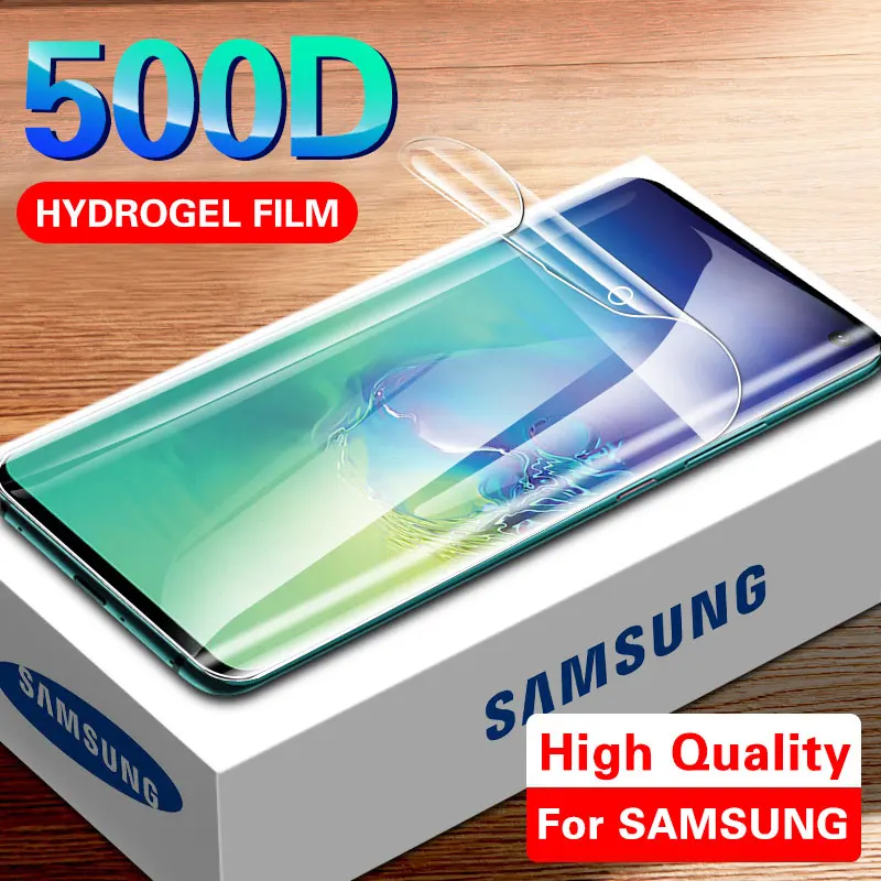 Гидрогелевая пленка для защиты экрана 500D Samsung S10 S9 S8 Plus Note 8 9 S10e защитная S6 S7 EDGE не