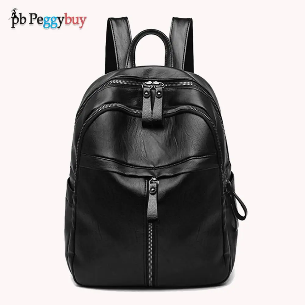 Popular Women Large Capacity Travel Knapsacks Solid Color PU Leather Shoulder Backpacks Student Zipper Rucksack Bags For Women 
Popular Women Large Capacity Travel Knapsacks Solid Color PU Leather Shoulder Backpacks Student Zipper Rucksack Bags For Women
