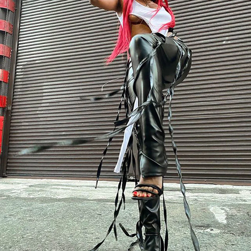 Women's Pants Tassel Low Waist 2021 Gothic Punk Streetwear Hip Pop Rock PU Trousers Leather Female Highstreet Fashion New
Women's Pants Tassel Low Waist 2021 Gothic Punk Streetwear Hip Pop Rock PU Trousers Leather Female Highstreet Fashion New