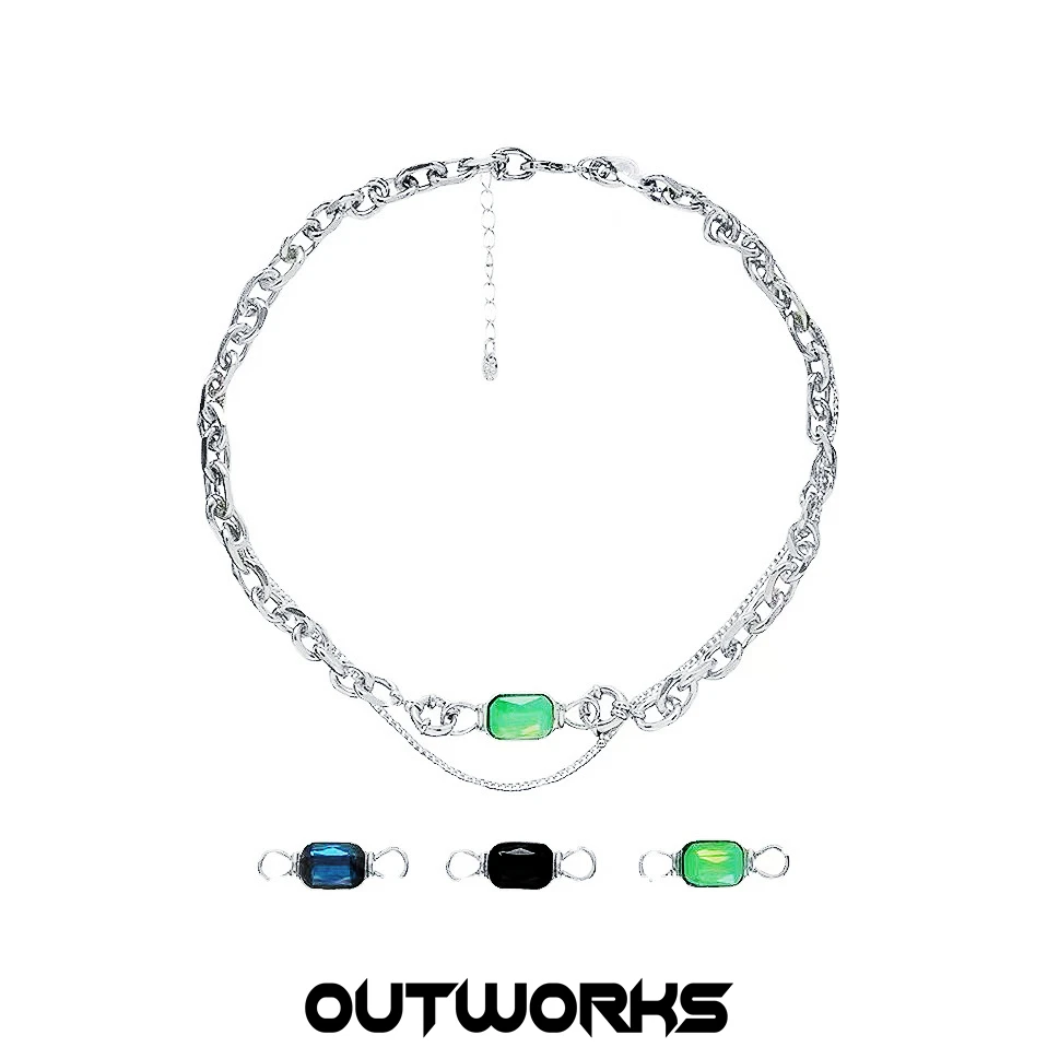 Outworks 2021 New Green Gemstone Retro Fashion Creative Trend Hip-Hop Clavicle Chain Necklace For Women Girl Man Jewelry Gift
Outworks 2021 New Green Gemstone Retro Fashion Creative Trend Hip-Hop Clavicle Chain Necklace For Women Girl Man Jewelry Gift