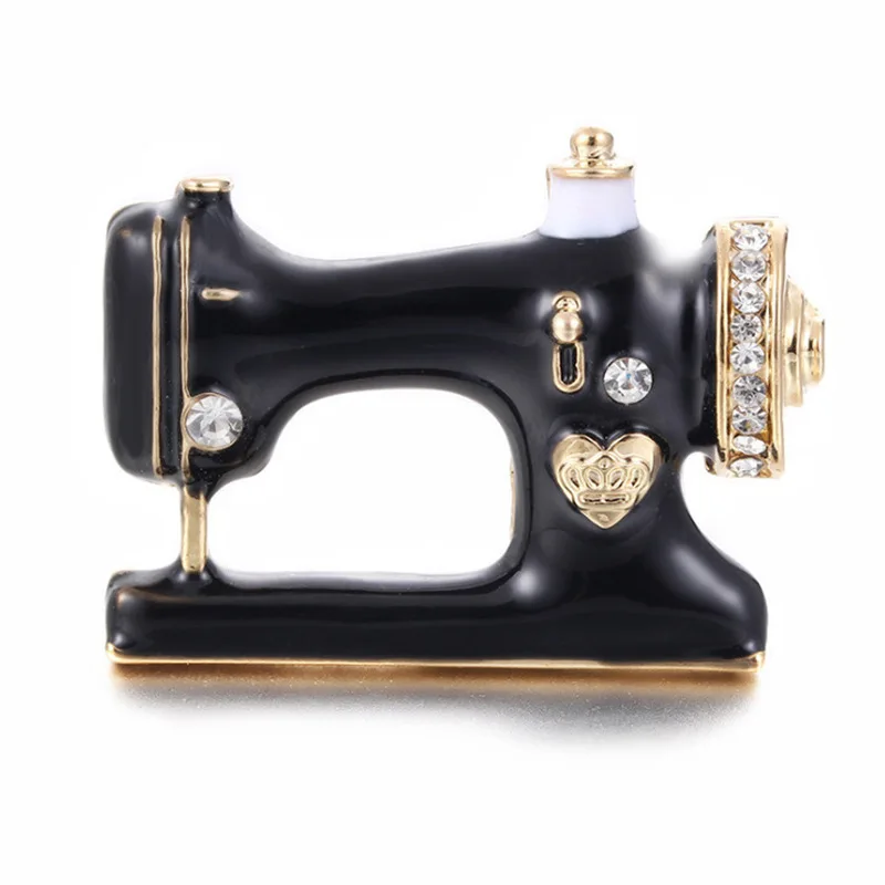 New Women Girls Sewing Machine Brooch Black Enamel Brooches Jewelry Hijab Pin For Collar Suit Scarf Decoration Accessories 
New Women Girls Sewing Machine Brooch Black Enamel Brooches Jewelry Hijab Pin For Collar Suit Scarf Decoration Accessories