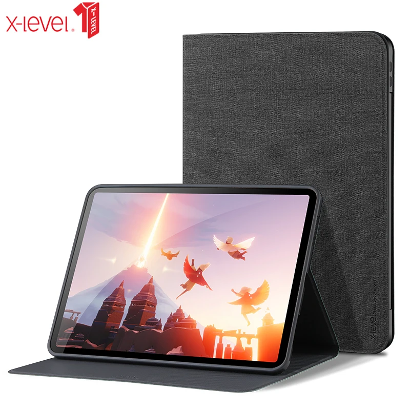 X Level холщовые чехлы для 2021 и 2020 iPad Pro 11 Air 3 10 5 9 2 7 тканевый смарт чехол с функцией