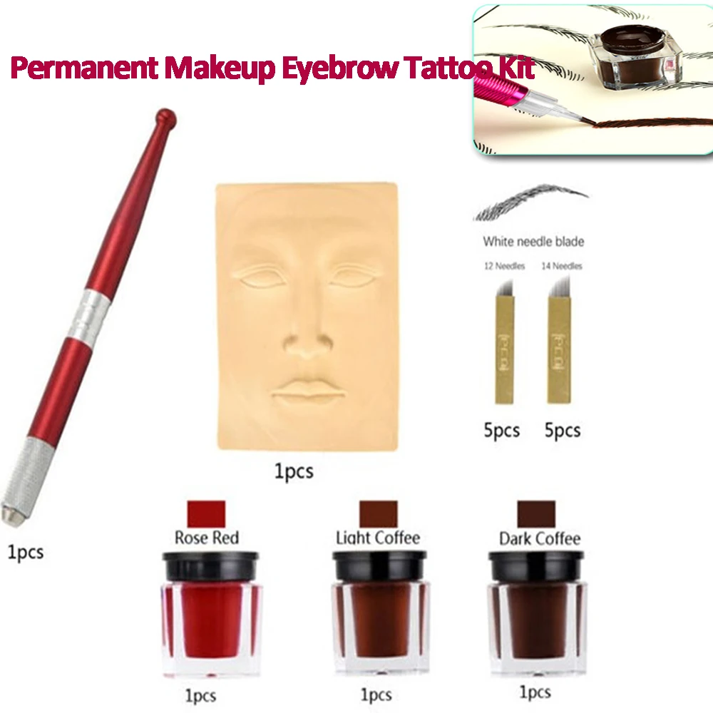 Permanent Makeup Tattoo Practice Kit Eyebrow Microblading Kit Manual Pen Eyebrow Needle Pigment Micropigmentation Tattoo Supplie
Permanent Makeup Tattoo Practice Kit Eyebrow Microblading Kit Manual Pen Eyebrow Needle Pigment Micropigmentation Tattoo Supplie