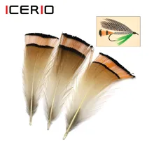 100PCS Natural Golden Pheasant Head Feather Fly Tying Materials Used for Tails on the Royal Coachman