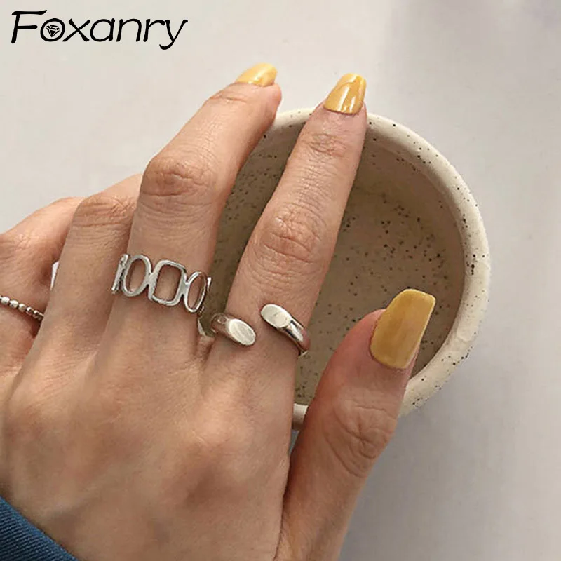 Женские кольца Foxanry из стерлингового серебра 925 пробы, новые модные креативные полые геометрические цепочки ручной работы, винтажные вечерн...
Женские кольца Foxanry из стерлингового серебра 925 пробы, новые модные креативные полые геометрические цепочки ручной работы, винтажные вечерн...
