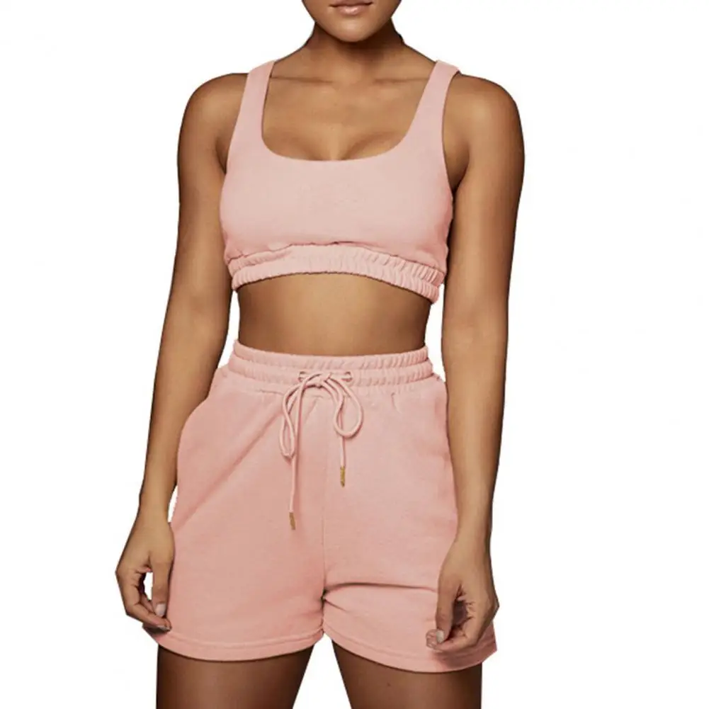 Women's Sportswear Tracksuit Bra Shorts 2 Piece Set Fitness Workout Running Sports Sling Vest Yoga Set Gym Clothing Sports Suits
Women's Sportswear Tracksuit Bra Shorts 2 Piece Set Fitness Workout Running Sports Sling Vest Yoga Set Gym Clothing Sports Suits