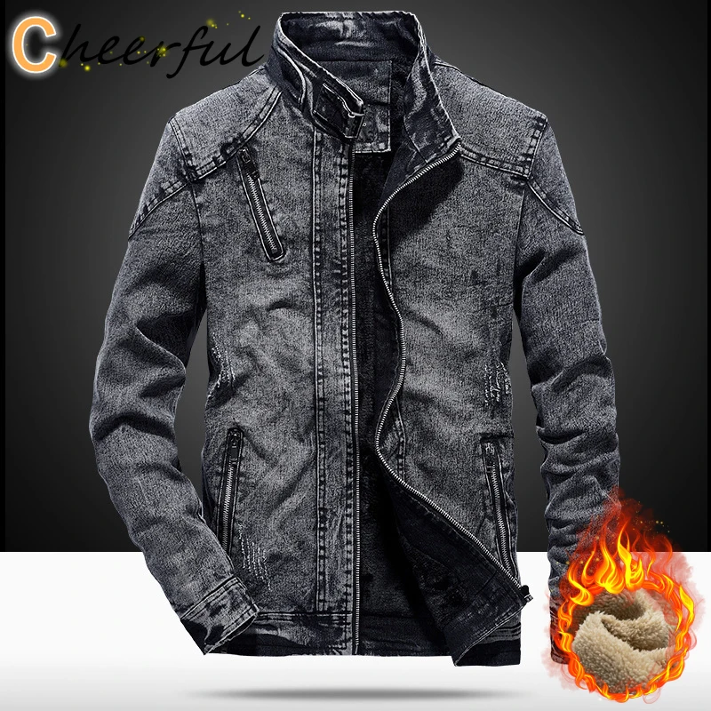 Джинсовая куртка мужская с бархатной подкладкой, приталенный силуэт, однотонная Повседневная Верхняя одежда из денима, модная ветровка 
Джинсовая куртка мужская с бархатной подкладкой, приталенный силуэт, однотонная Повседневная Верхняя одежда из денима, модная ветровка
