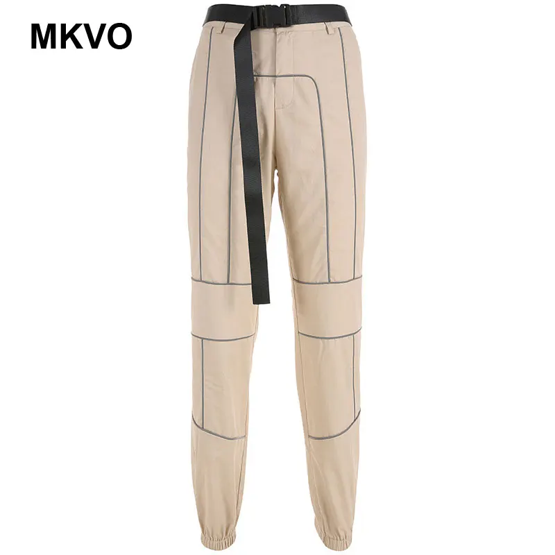 women's Fashion black khaki reflective stitching casual cargo pants women 2019 hot hip hop belt pocket decoration Sweatpants
women's Fashion black khaki reflective stitching casual cargo pants women 2019 hot hip hop belt pocket decoration Sweatpants