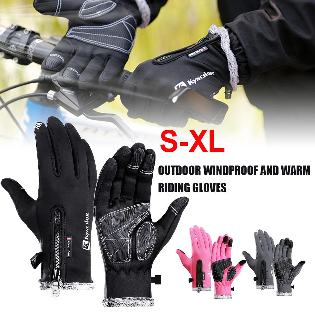 Winter Touch Screen Gloves Anti-Slip Windproof Cycling Gloves with Fleece Lining Adjustable Zipper for Running Cycling New Hot
Winter Touch Screen Gloves Anti-Slip Windproof Cycling Gloves with Fleece Lining Adjustable Zipper for Running Cycling New Hot