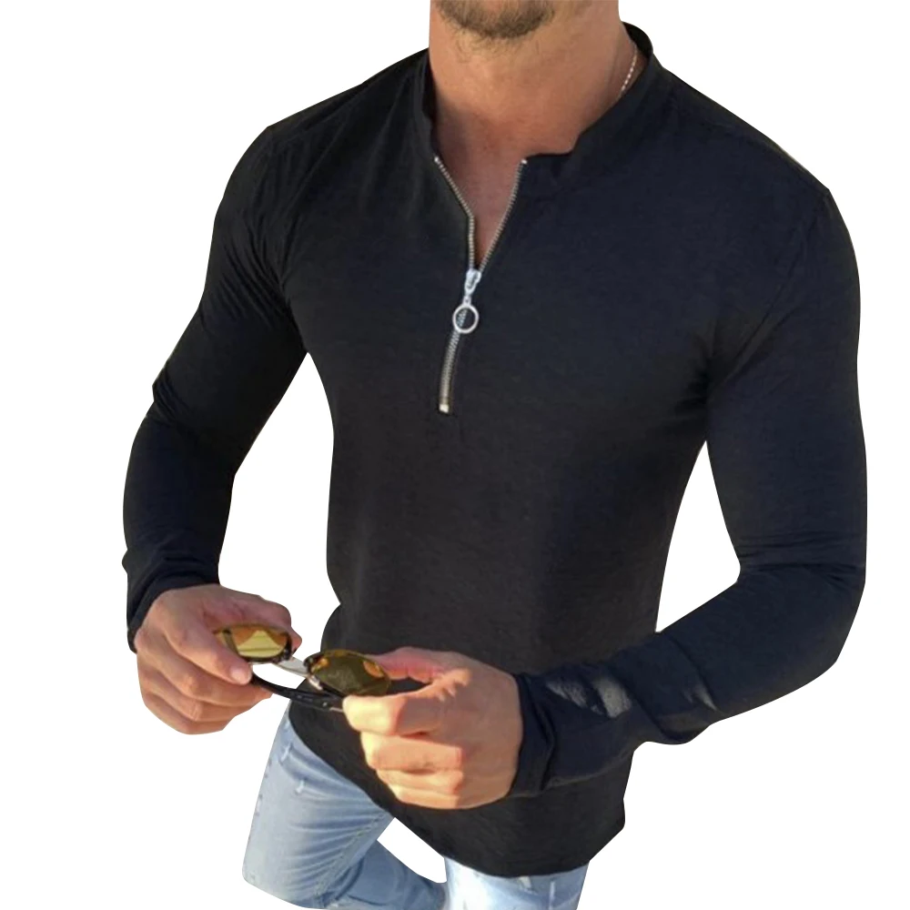 Men's Spring/Autumn Inner T-shirt Young Style Half Zip Solid Color Classic Long Sleeve Lightweight Comfort Basic Male Tunic 2022
Men's Spring/Autumn Inner T-shirt Young Style Half Zip Solid Color Classic Long Sleeve Lightweight Comfort Basic Male Tunic 2022