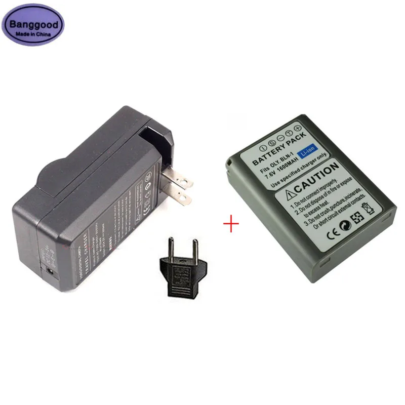 

7.6V 1600mAh PS-BLN1 PSBLN1 BLN-1 Camera Battery + AC Charger For OLYMPUS OM-D E-M1 E-M5 Mark II PEN-F E-P5 EM1 EM5 PENF EP5