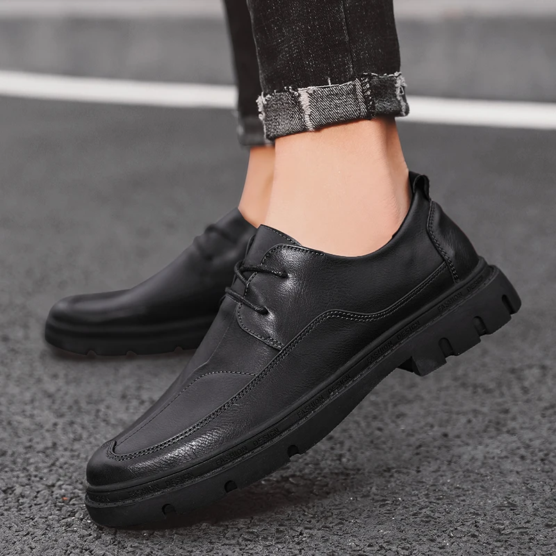 casual men shoes Mens solid Light Comfortable black Flat Shoes lace up oxfords leather Footwear sneakers mocassin homme
casual men shoes Mens solid Light Comfortable black Flat Shoes lace up oxfords leather Footwear sneakers mocassin homme