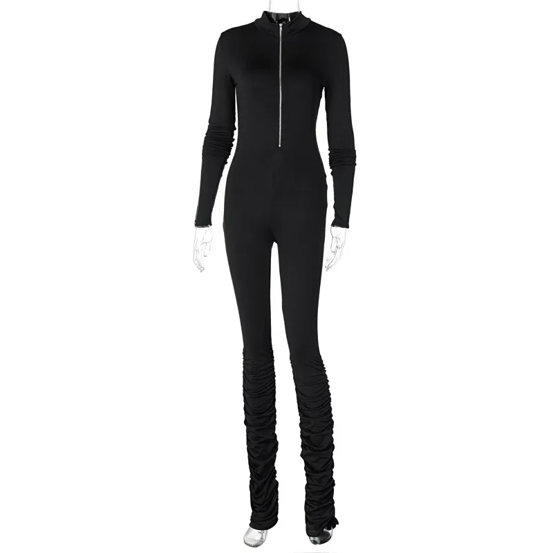 CHRONSTYLEZipper Sportwear Jumpsuit Women Deep V-neck Elegant Black Long Sleeve Autumn Workout Overalls Stacked Pants Playsuits
CHRONSTYLEZipper Sportwear Jumpsuit Women Deep V-neck Elegant Black Long Sleeve Autumn Workout Overalls Stacked Pants Playsuits