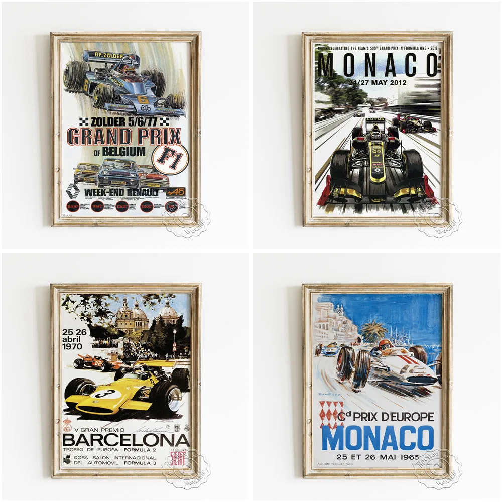 Monaco Grand Prix Art Prints Poster, Belgium Barcelona Automobile Racing Wall Stickers, Formula One Car Race Canvas Painting
Monaco Grand Prix Art Prints Poster, Belgium Barcelona Automobile Racing Wall Stickers, Formula One Car Race Canvas Painting