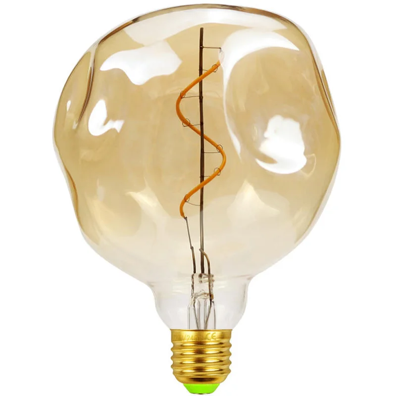 

Led Bulbs Vintage Light Bulb G125 Stone Big Globe Bulb 4W Dimmable 220V 110V Led Filament Decorative Edison Bulb