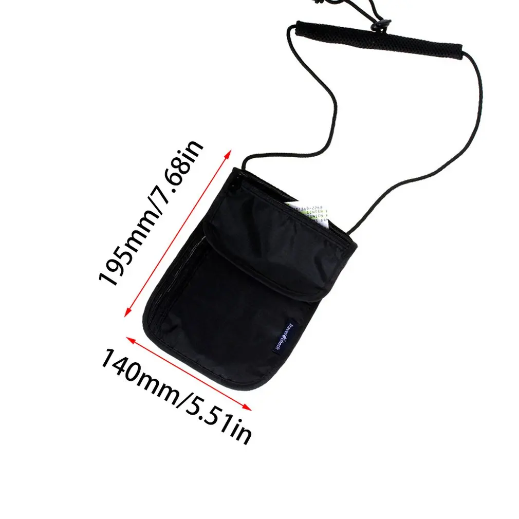 

Fashion Portable and compact Travel Secure Neck Pouch Passport Card Ticket Money Secret Wallet Holster Bag