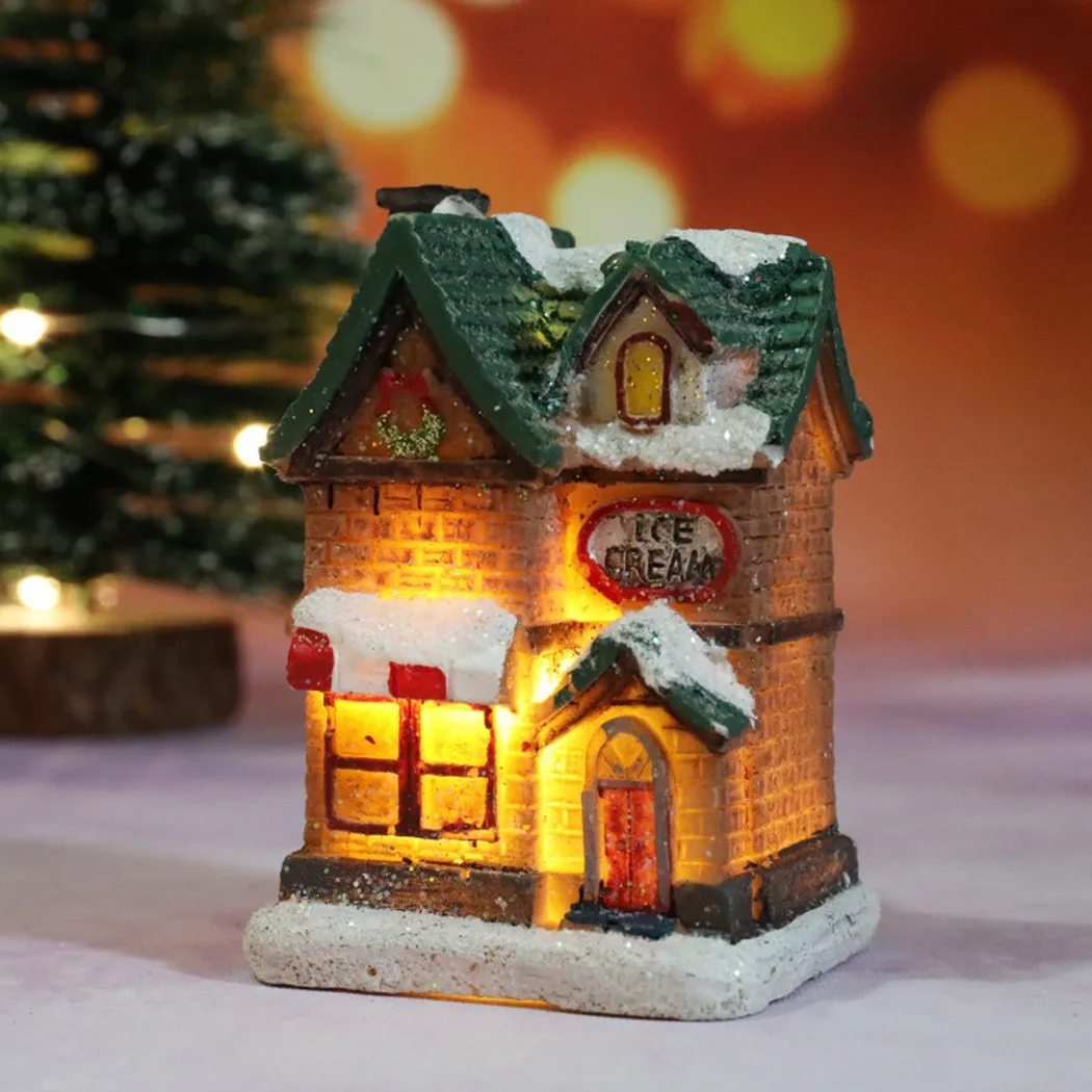 1pc LED Light Up Christmas House Ornament Resin 50-90g Small Village House Scene Home Party Christmas Decor
1pc LED Light Up Christmas House Ornament Resin 50-90g Small Village House Scene Home Party Christmas Decor