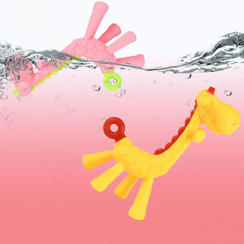 Baby Teether Cartoon Teething Nursing Soft Silicone Baby teeth that fawn molar rod giraffe to bite the teether safty G0406
Baby Teether Cartoon Teething Nursing Soft Silicone Baby teeth that fawn molar rod giraffe to bite the teether safty G0406