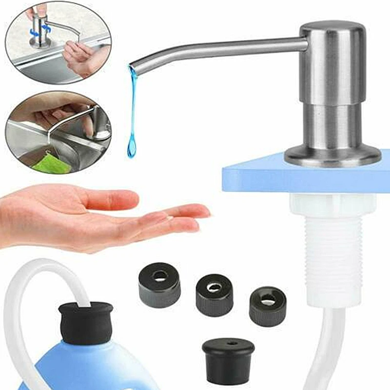 304 Stainless Steel Sink Soap Dispenser Kitchen Sink Hand Soap Dispenser Extension Tube Kit Bottle Replacement Soap Dispenser
304 Stainless Steel Sink Soap Dispenser Kitchen Sink Hand Soap Dispenser Extension Tube Kit Bottle Replacement Soap Dispenser